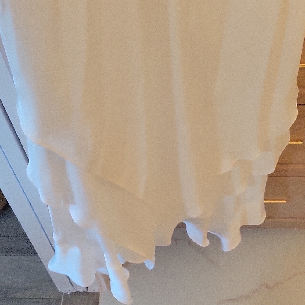 Ramy Brook Ivory Cascading Wedding Dress - Picture 7 of 7
